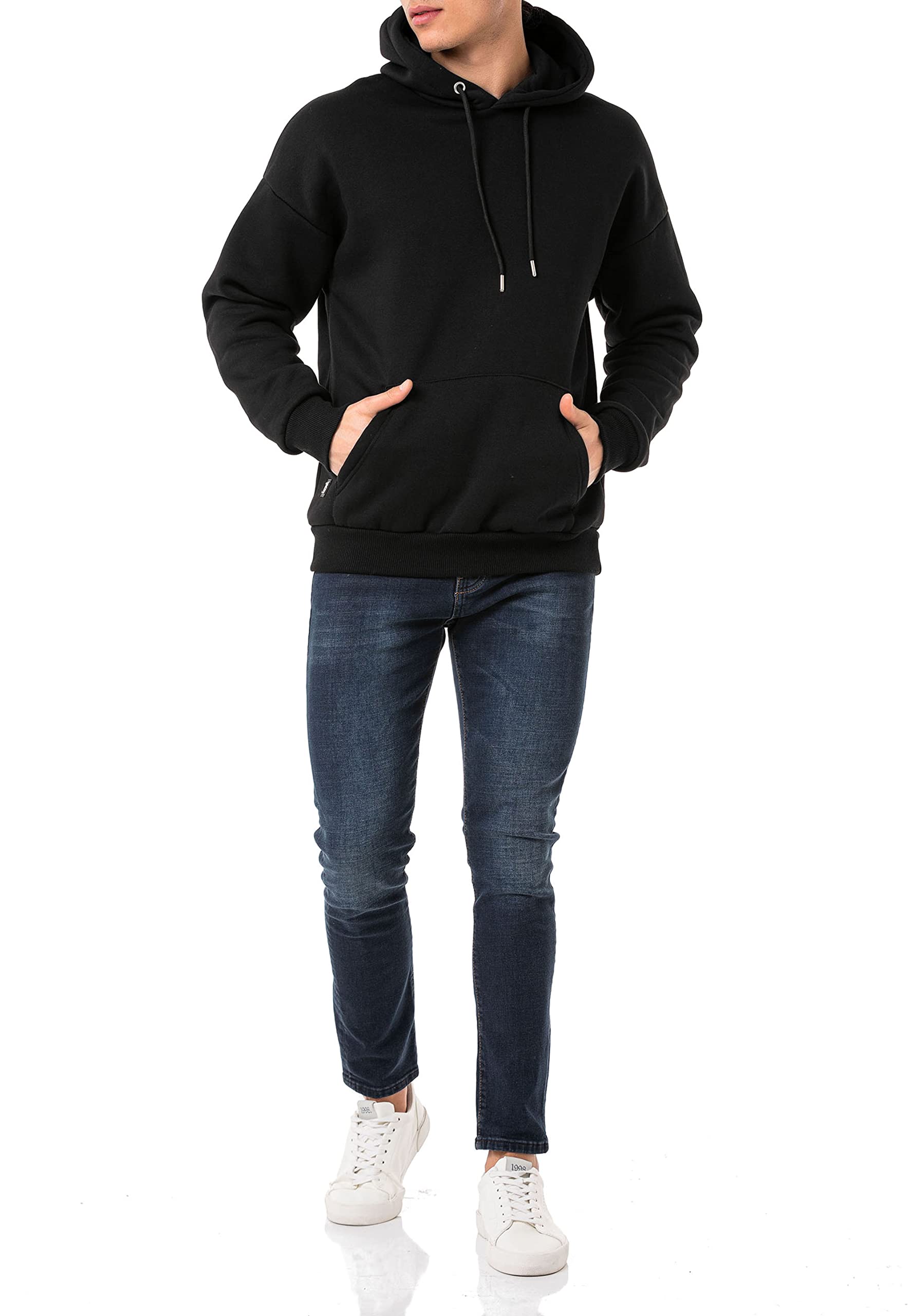 redbridge-pullover-basic-hoodie-kapuzenpullover-schwarz-baumwolle image 5