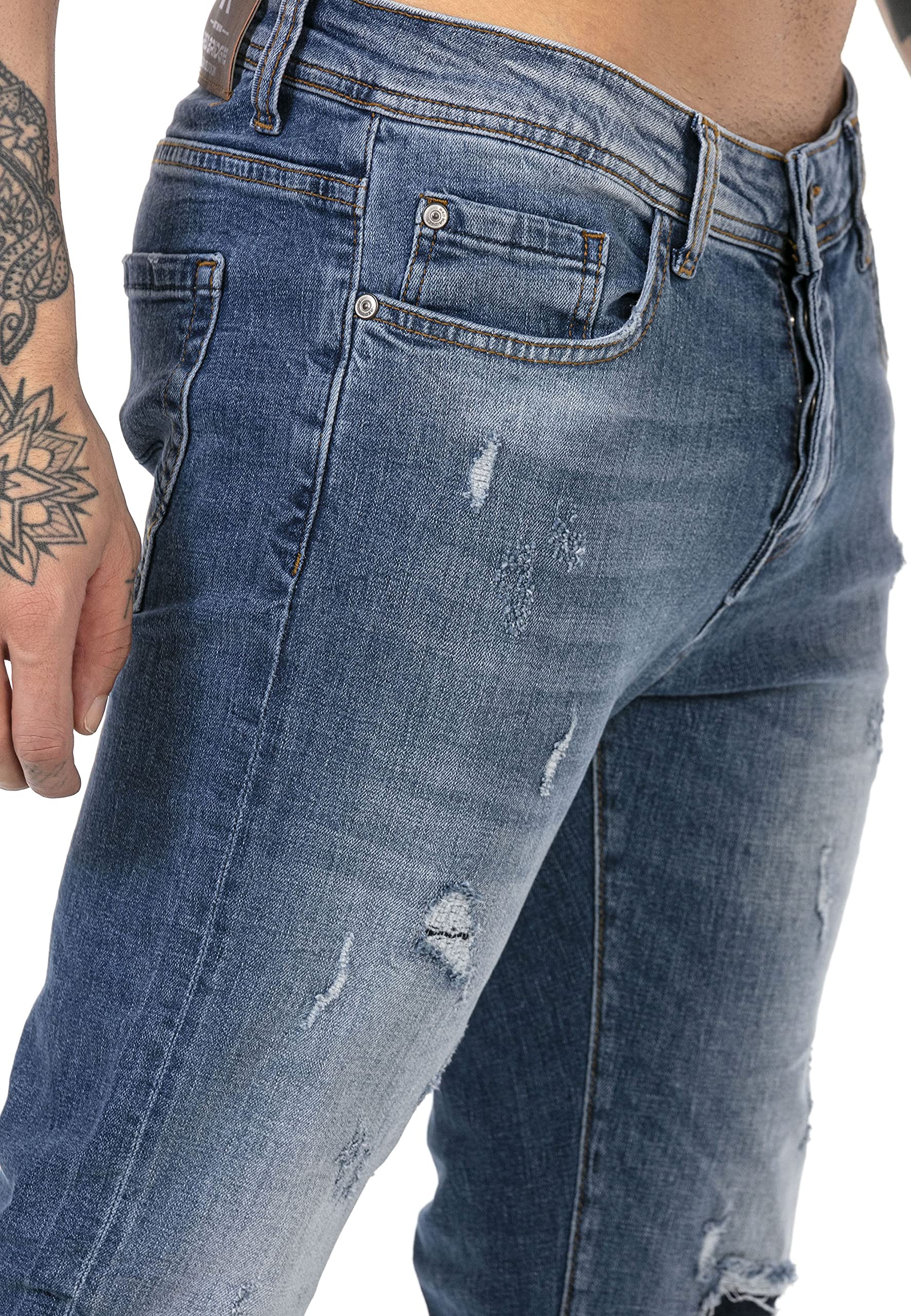 redbridge-jeans-used-look-herren-jeans-blau-destroyed image 2