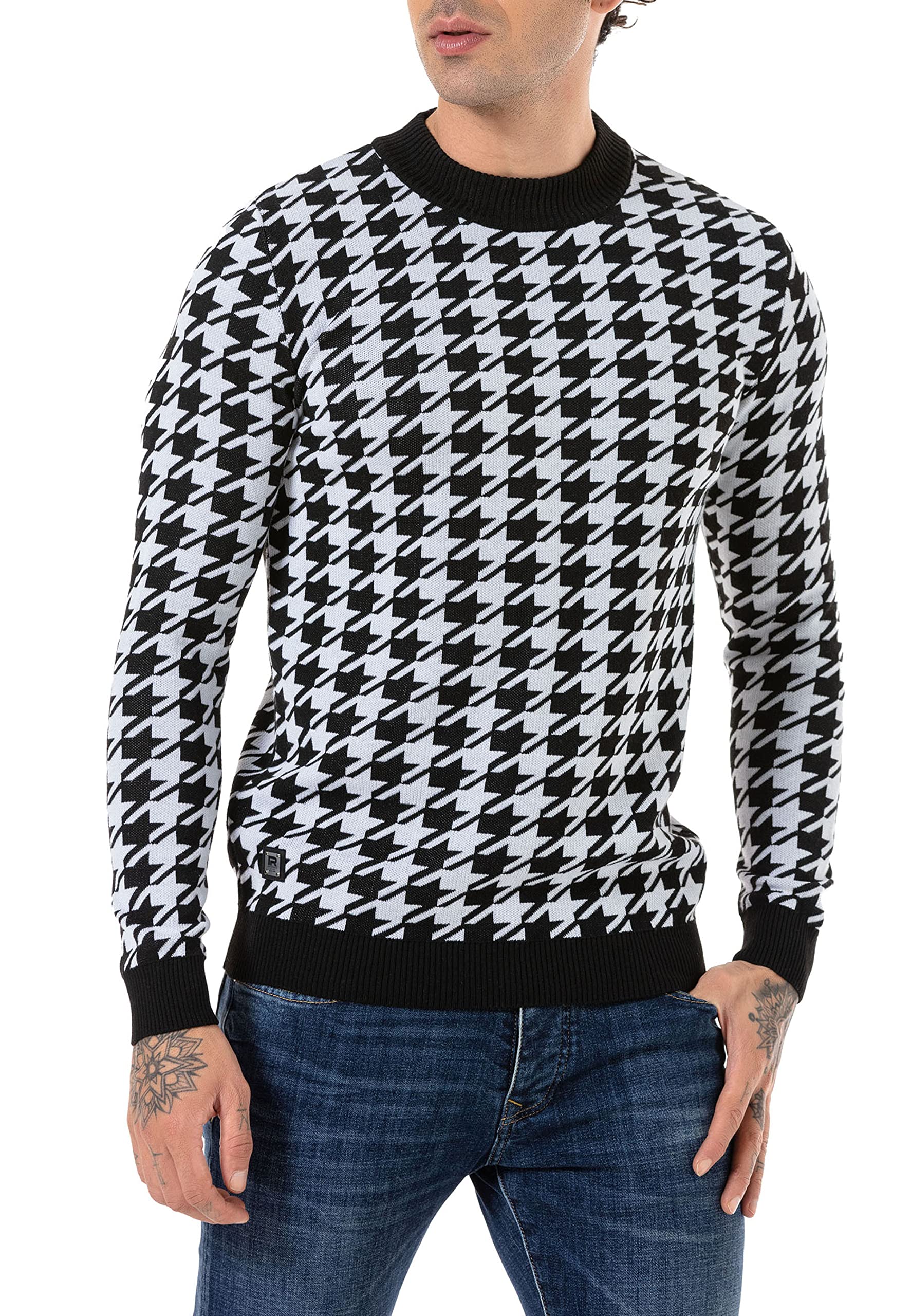 redbridge-pullover-strickpullover-rundhals-gr-e-l-schwarz image 1