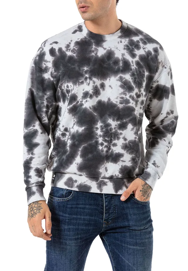 redbridge-sweatshirt-batik-rundhals-herren-schwarz-gr-l image 1
