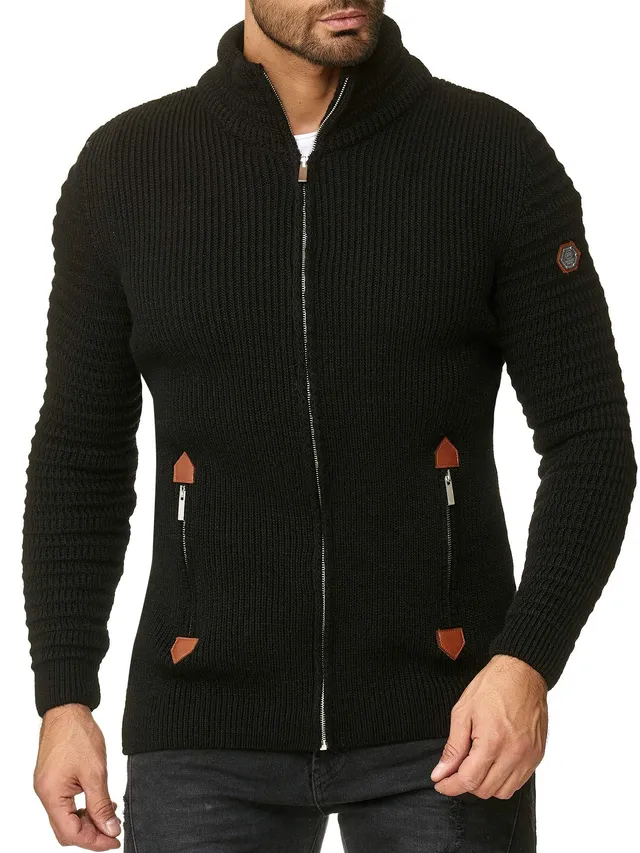 redbridge-cardigans-strickjacke-basic-luxury-stehkragen image 1