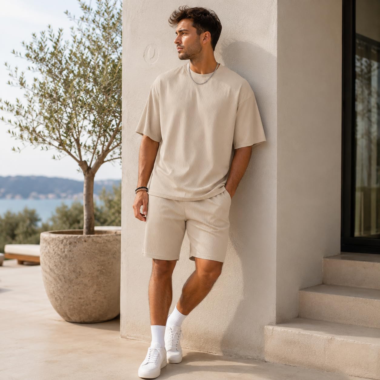 redbridge-sommer-set-t-shirt-shorts-beige-gr-e-s image 2