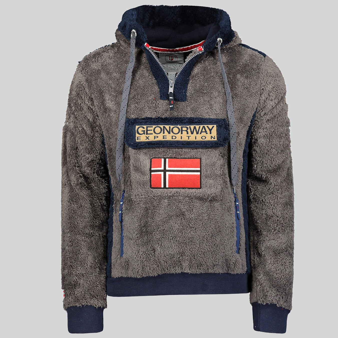 geographical-norway-gymclass-sherco-herren-fleecejacke-schwarz-kapuze-rei-versch image 1