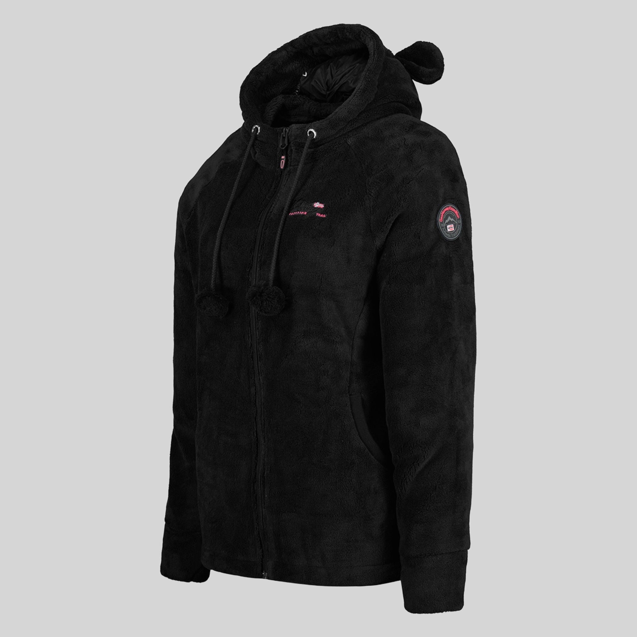 geographical-norway-tilda-damen-fleecejacke-hellgrau-mit-kapuze image 8