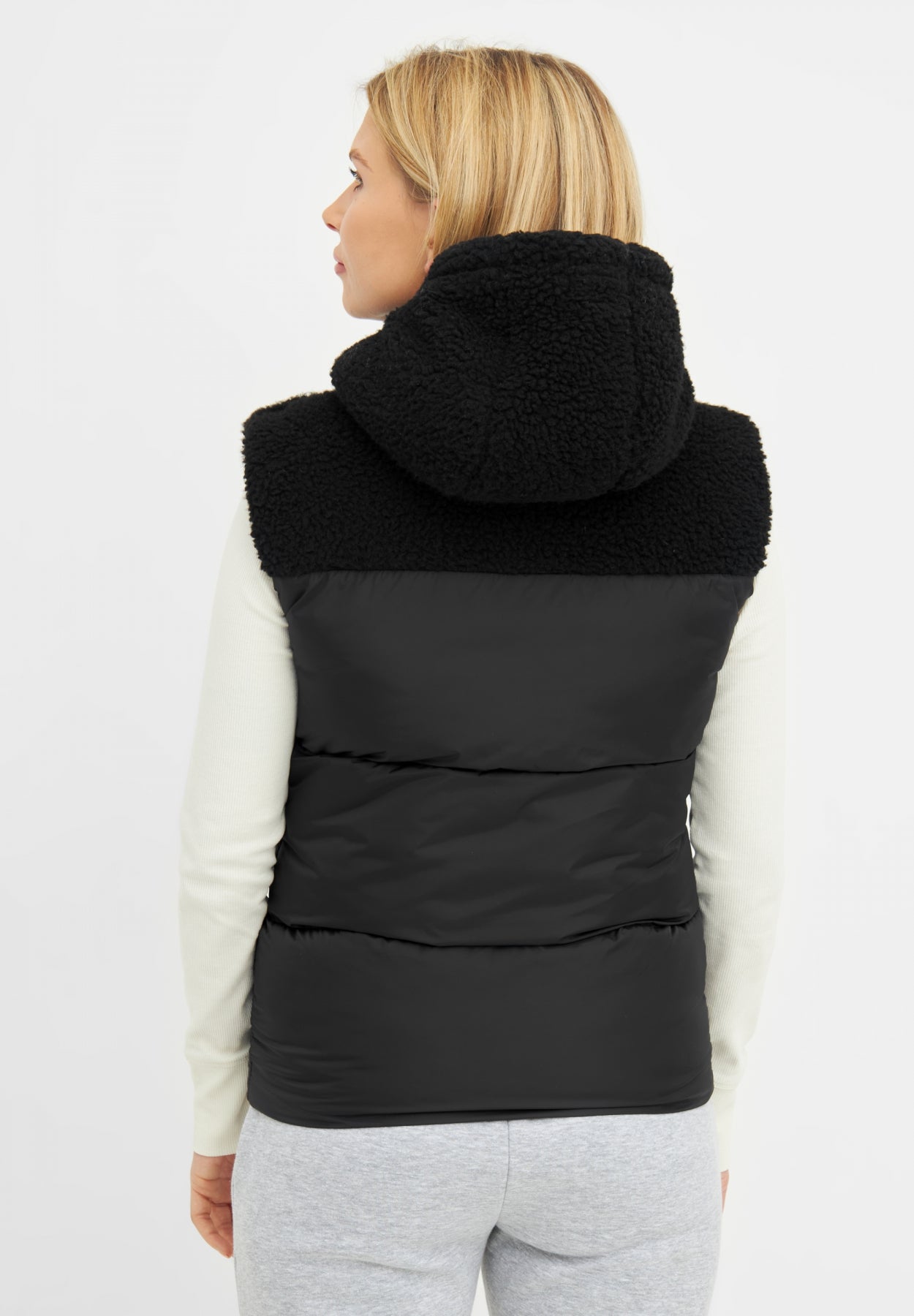 bench-presley-sherpa-weste-damen-schwarz-teddyfleece image 3