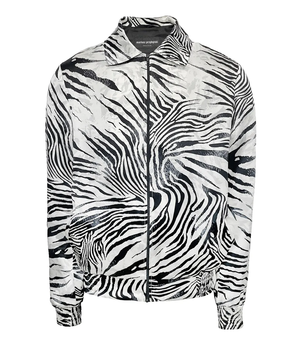mariusz-przybylski-zebra-jacke-seide-animal-muster image 1