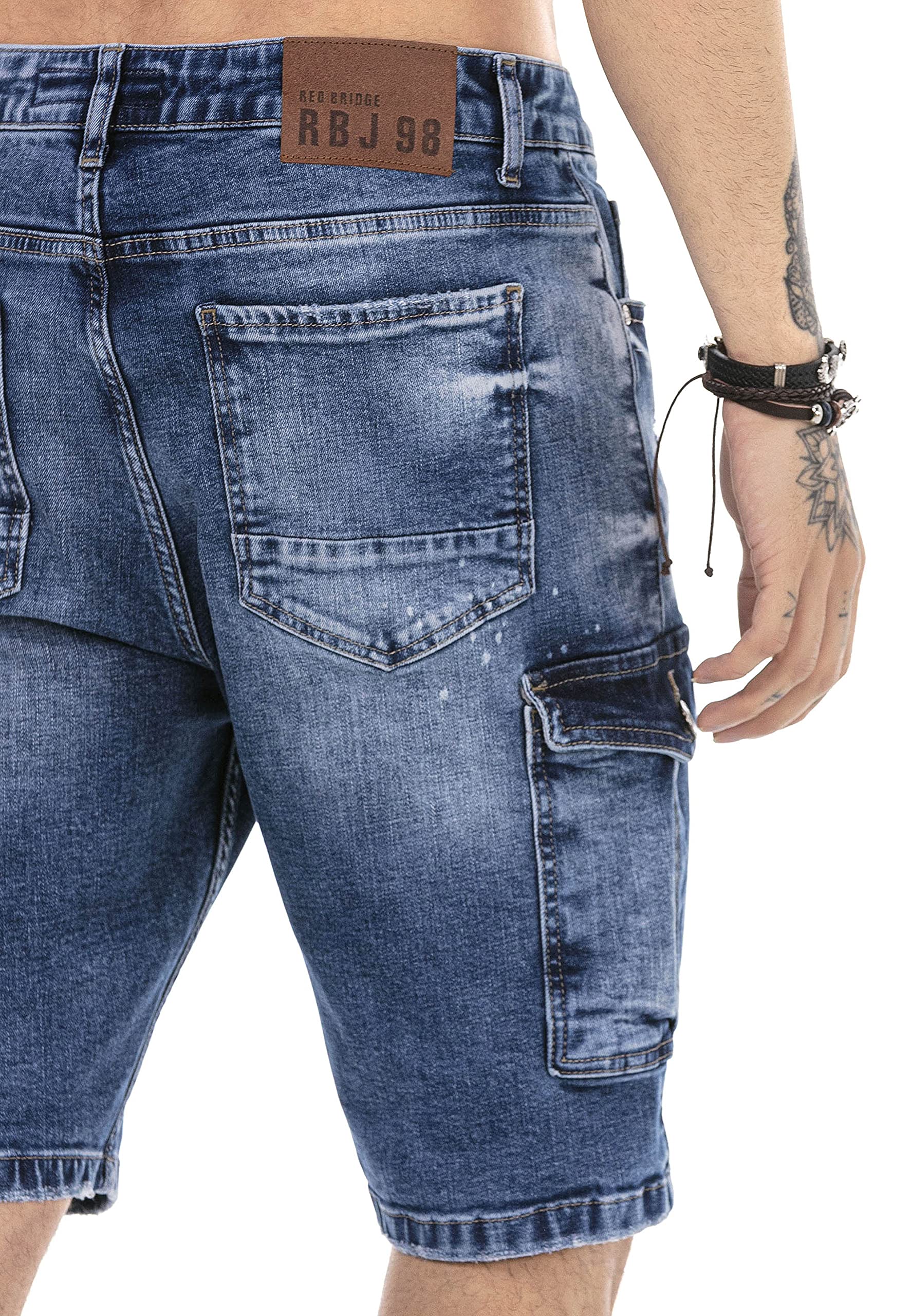redbridge-jeans-shorts-herren-denim-cargo-used-look image 5