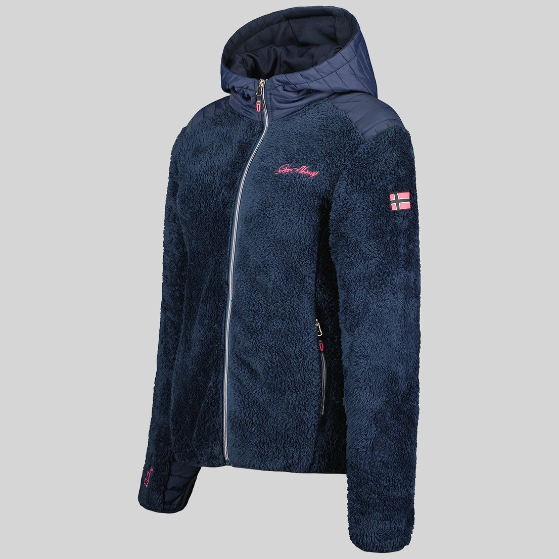 geographical-norway-theylor-fleecejacke-damen-marine-kapuze image 7