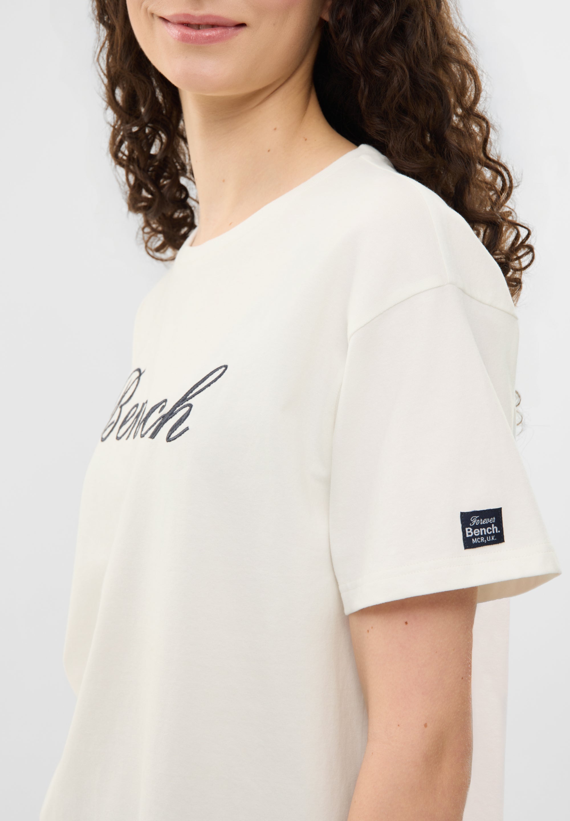 bench-valencia-t-shirt-damen-snow-white-oversized-baumwolle image 4