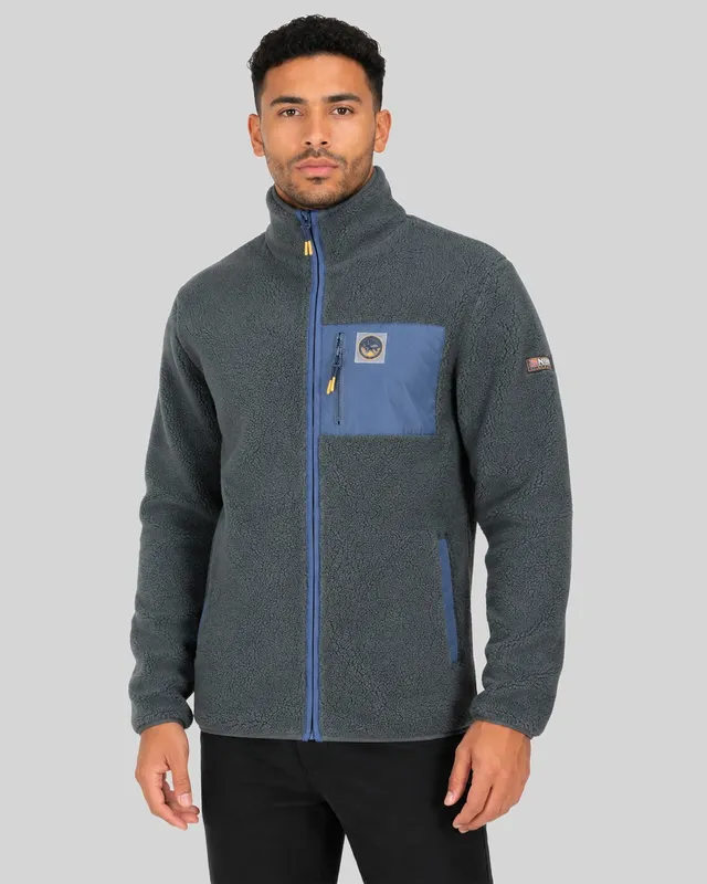 geographical-norway-urock-herren-fleecejacke-schwarz-sherpa image 1
