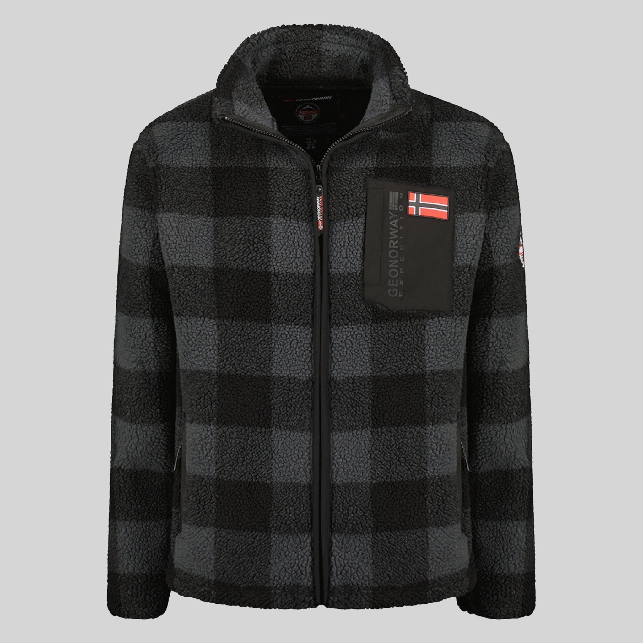 geographical-norway-tripoli-herren-fleecejacke-schwarz-kariert image 5