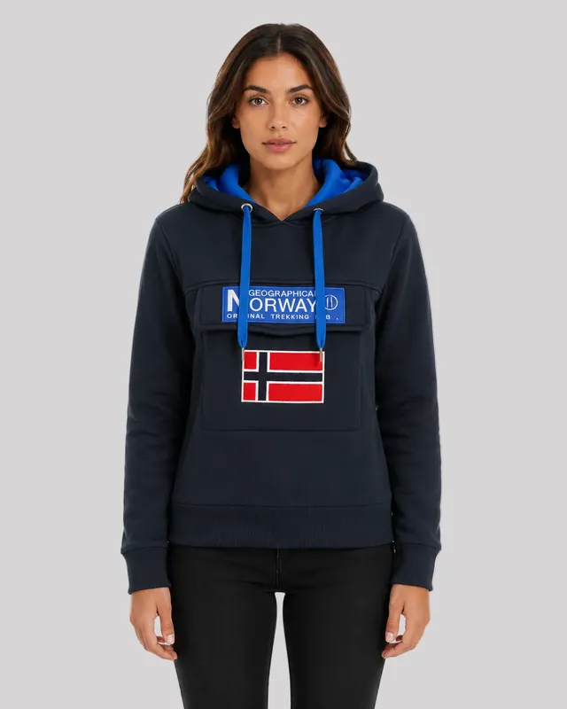 geographical-norway-gadrien-damen-hoodie-kapuzenpullover-stickerei image 1