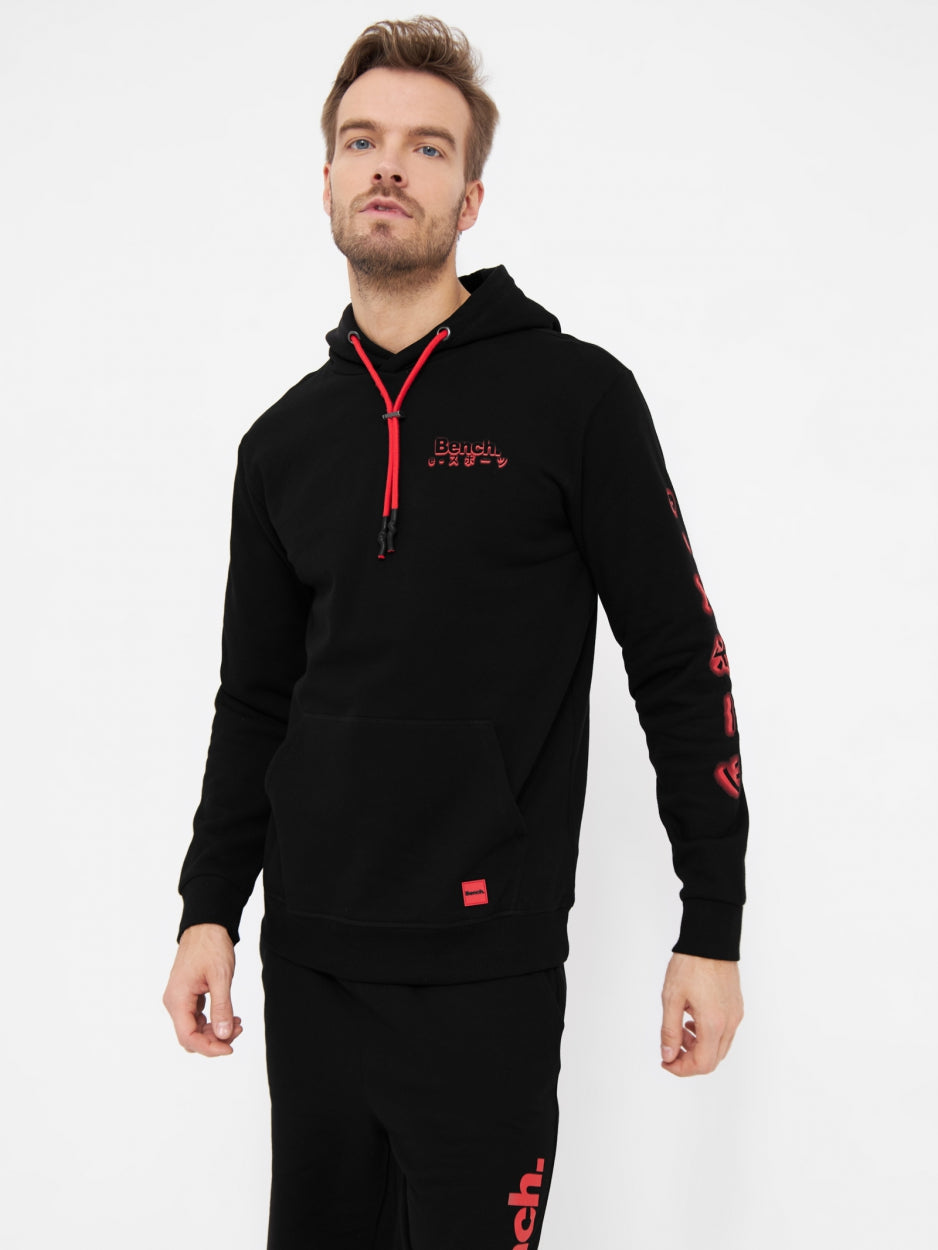 bench-clutch-hoodie-herren-rot-bio-baumwolle-regular-fit image 3