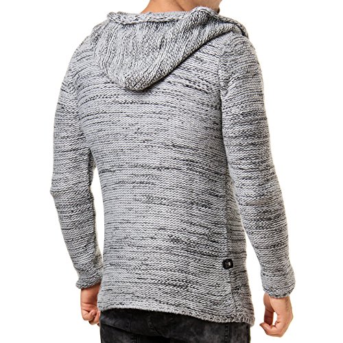 redbridge-cardigans-strickcardigan-herren-grau-2xl-mit-kapuze image 6
