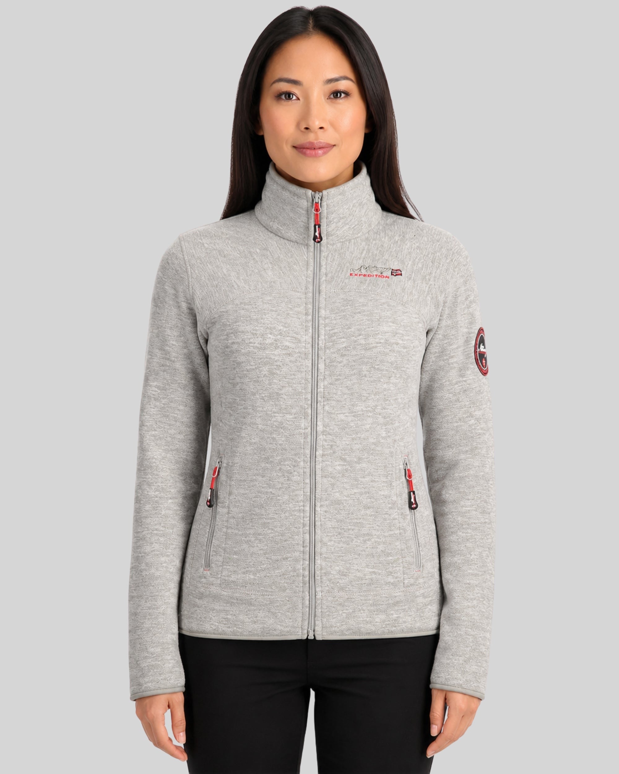 geographical-norway-tyrell-damen-fleecejacke-schwarz-stehkragen image 1