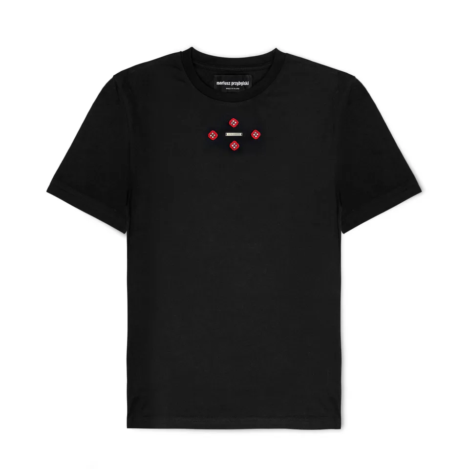 mariusz-przybylski-t-shirty-t-shirt-damen-schwarz-handmade image 1