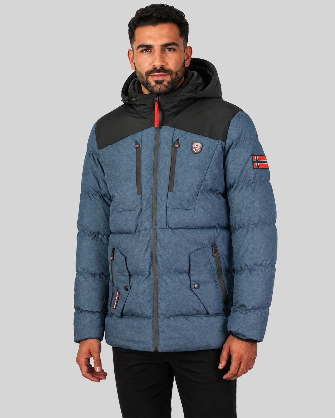 geographical-norway-cashblend-parka-herren-dunkelgrau-kapuze image 8