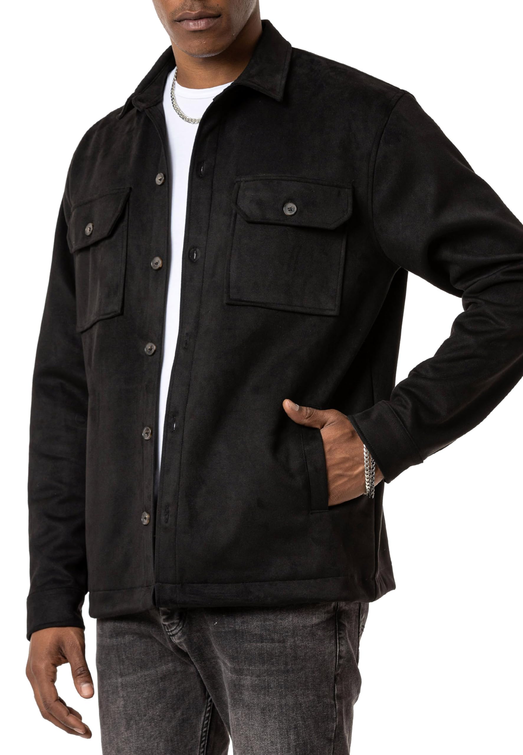 redbridge-hemden-vintage-hemd-wildlederlook-khaki-l image 2