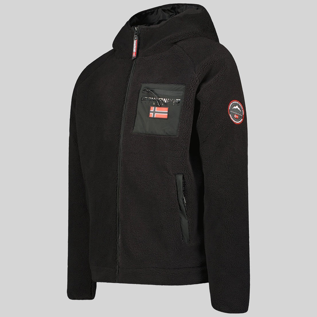 geographical-norway-udaf-herren-fleecejacke-schwarz-mit-kapuze image 4