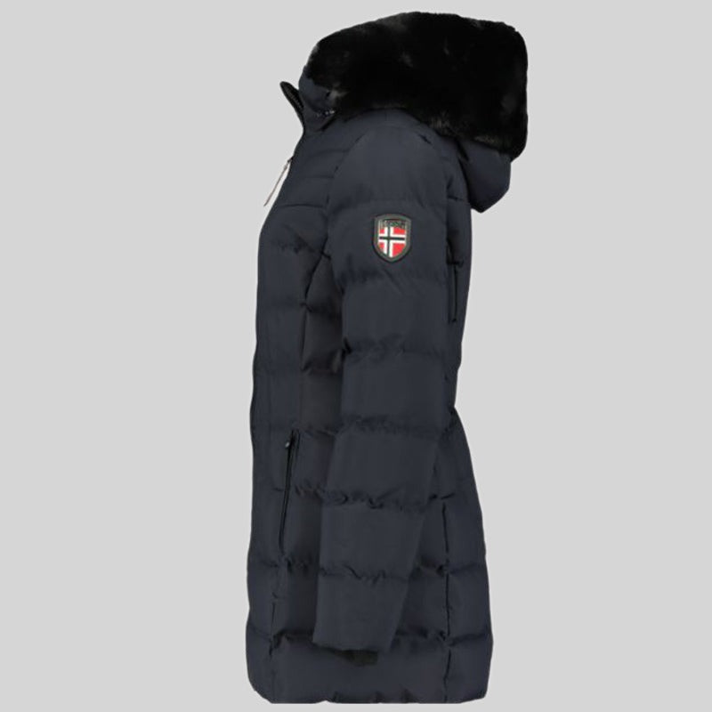 geographical-norway-bracelet-damen-parka-marine-lang-kapuze image 3