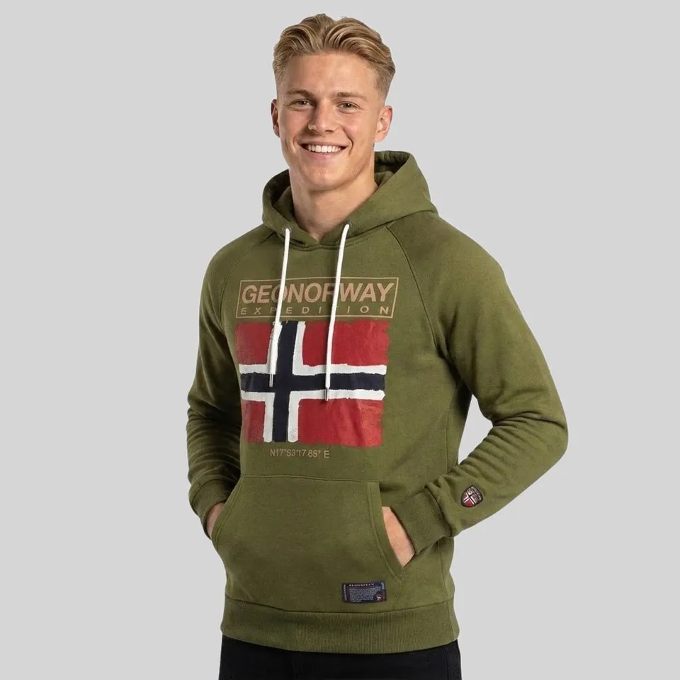 geographical-norway-gaelig-herren-hoodie-khaki-kapuze image 1