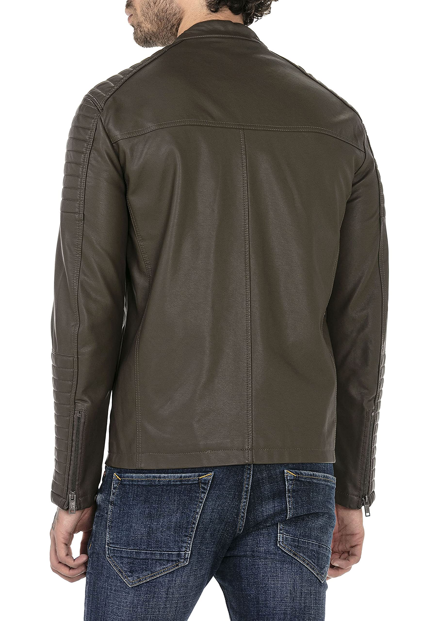 redbridge-bikerjacke-herren-schwarz-kunstleder-m6013 image 6