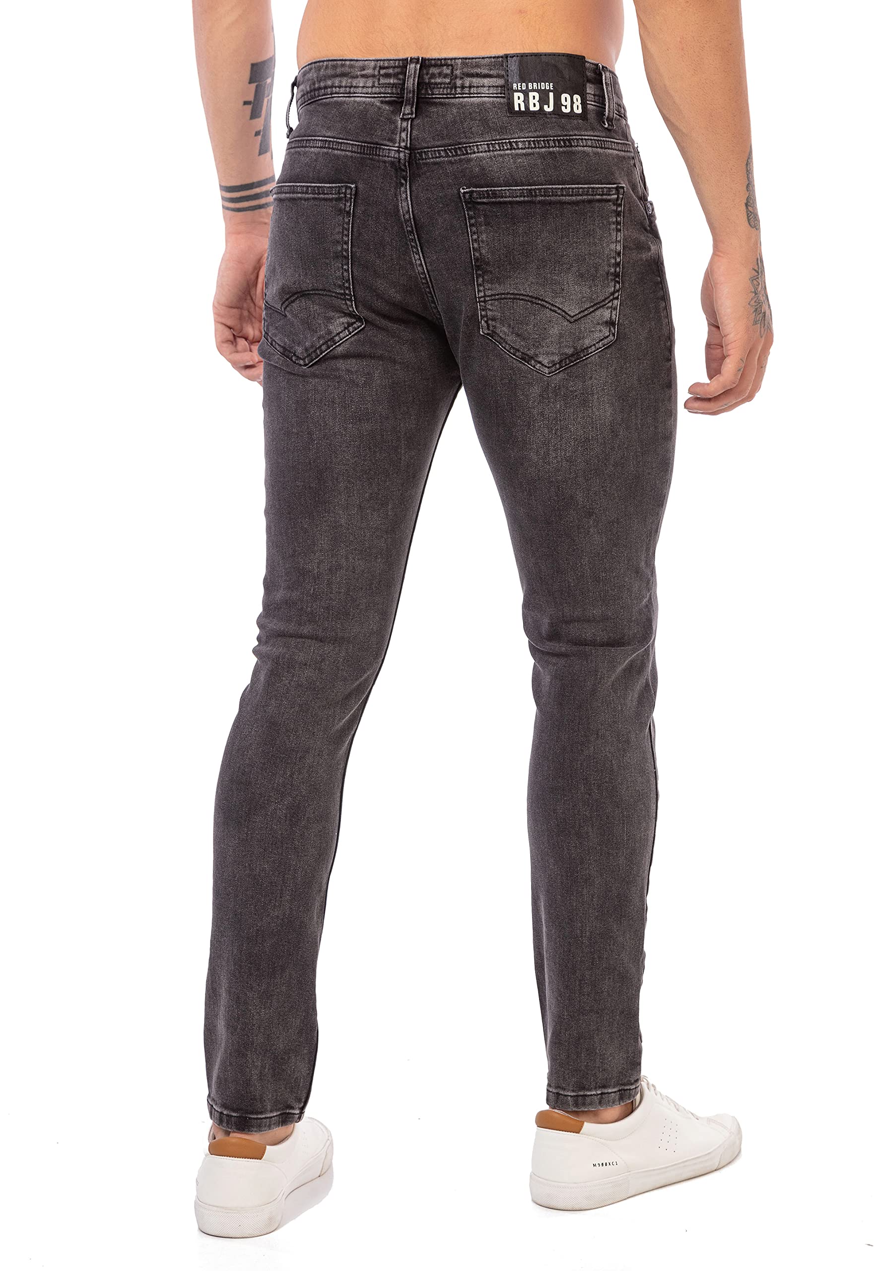 redbridge-jeans-herren-denim-used-look-schwarz image 4