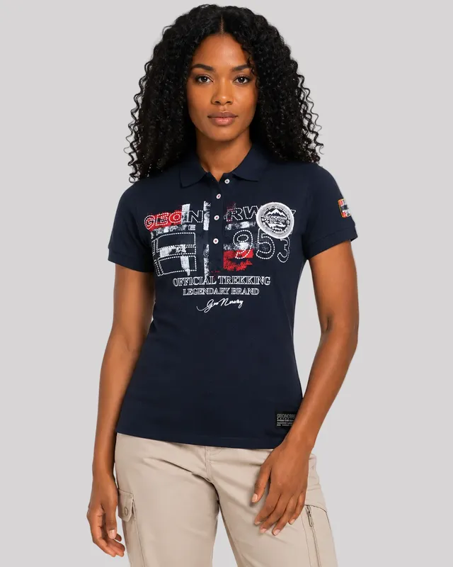 geographical-norway-kerry-damen-polo-marine-kurzarm-mit-print image 1