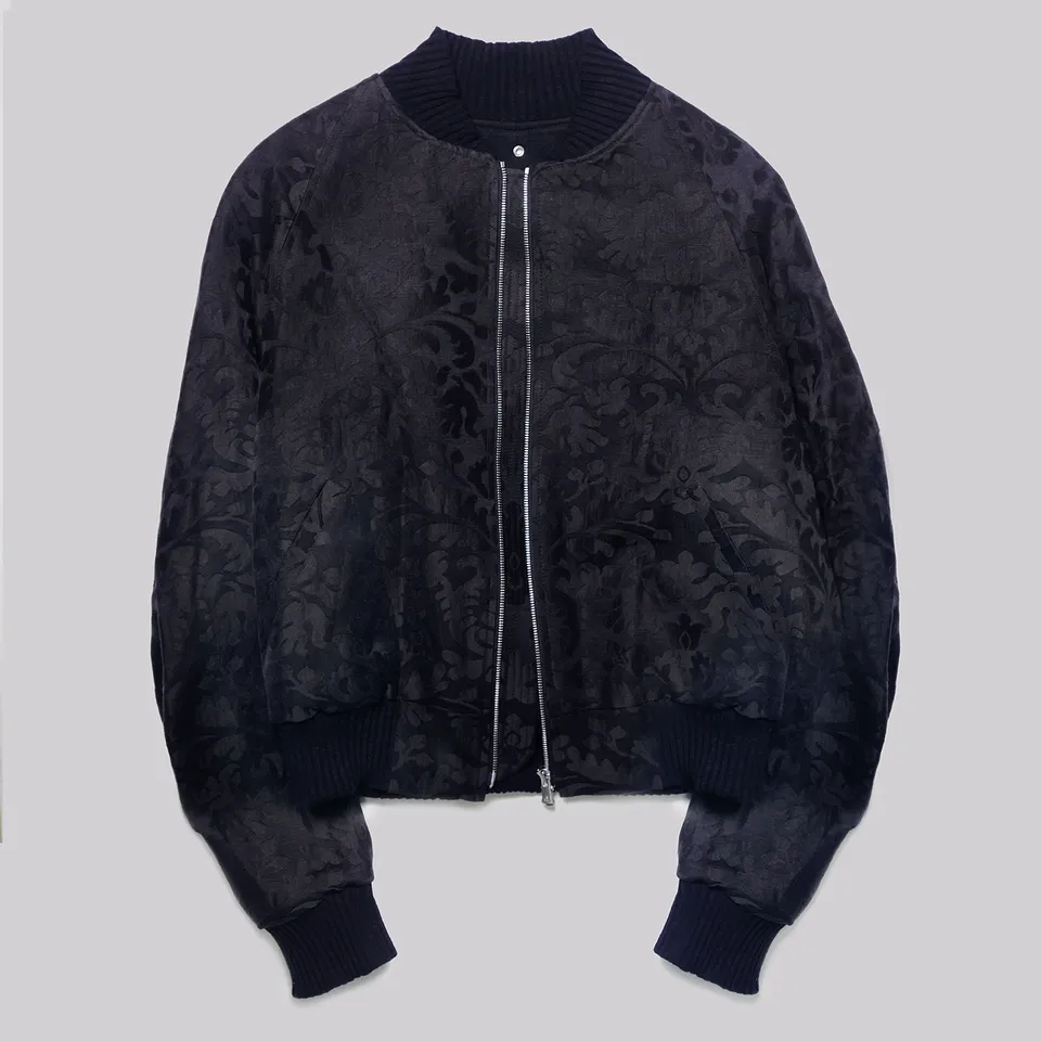 milk-of-lime-garments-jacquard-bomber-jacket-bomberjacke-nature image 1