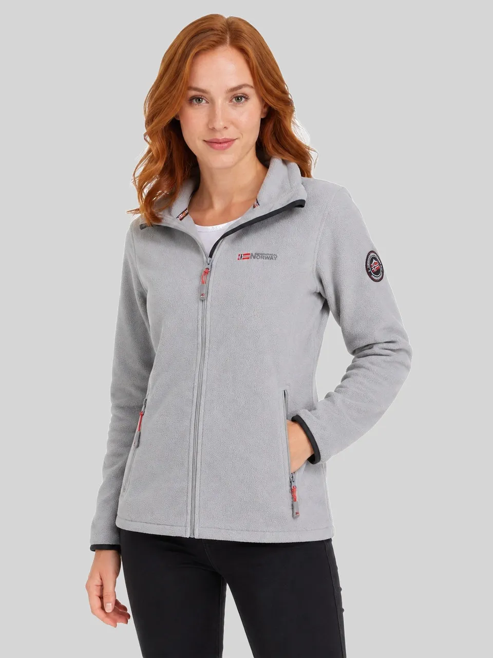 geographical-norway-unicia-damen-fleecejacke-schwarz-kapuze image 1
