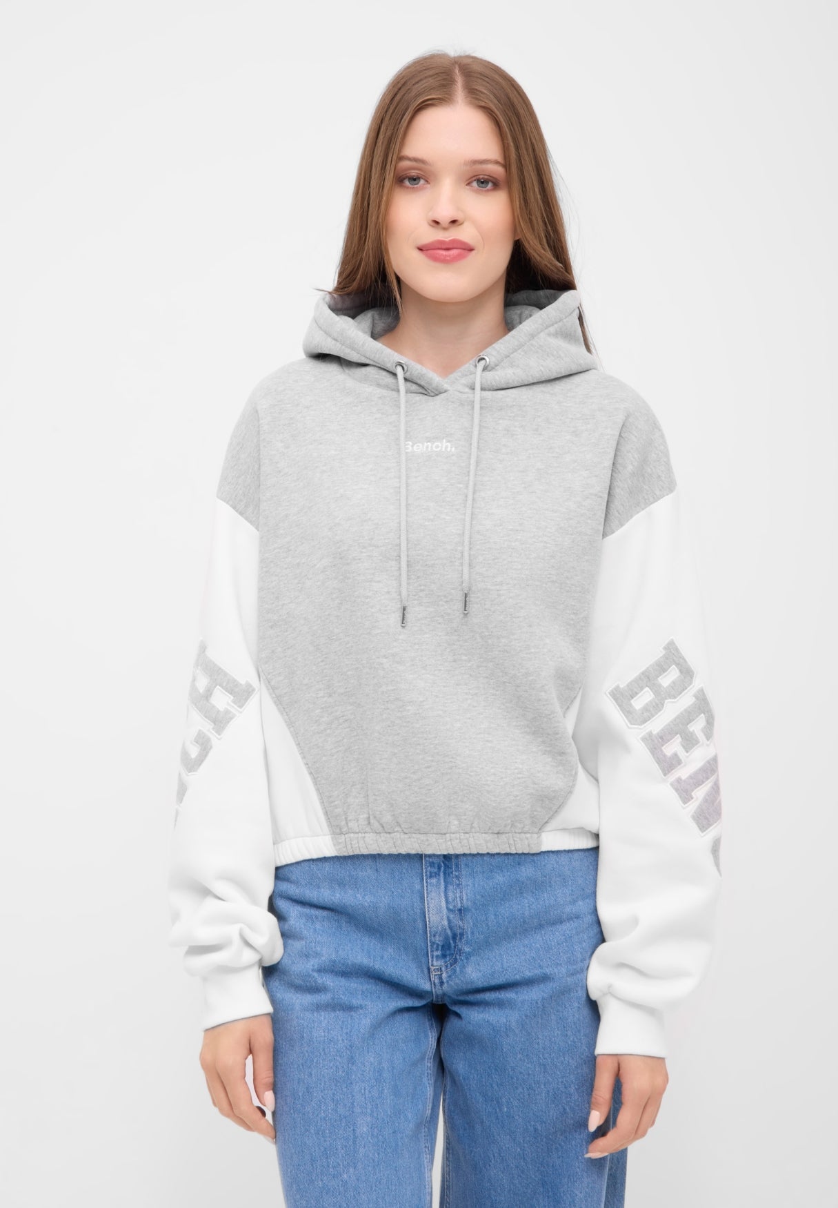 bench-livia-hoodie-damen-cropped-grau-baumwolle image 2
