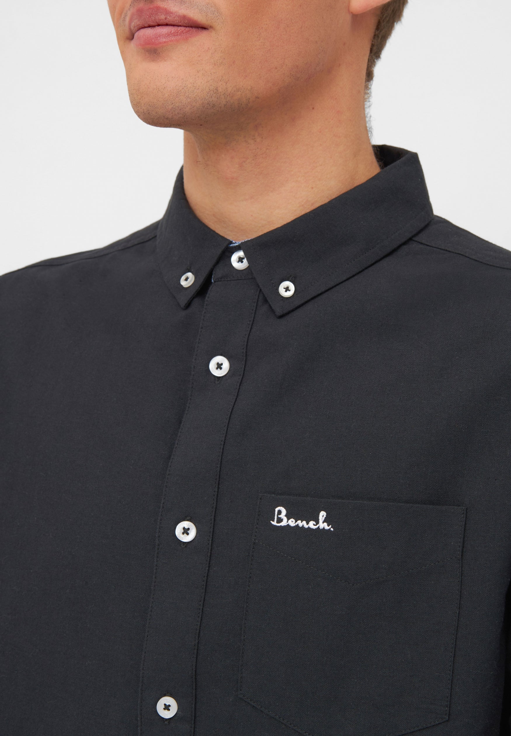 bench-oxford-hemd-herren-black-button-down-regular-fit image 4