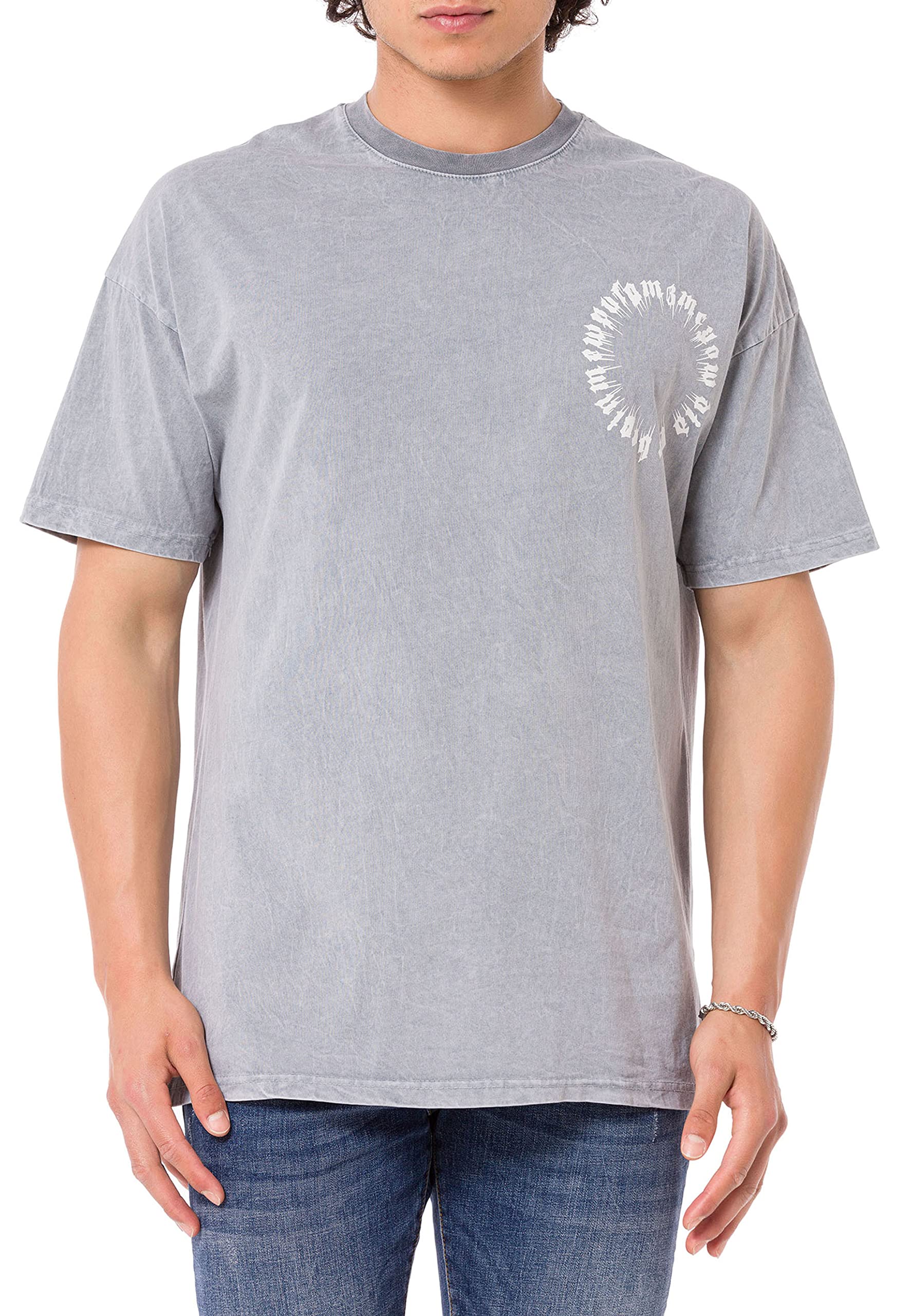 redbridge-premium-t-shirt-herren-grau-s-baumwolle-kurzarm image 4