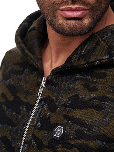 redbridge-cardigans-strickjacke-herren-khaki-camouflage-kapuze-l image 8