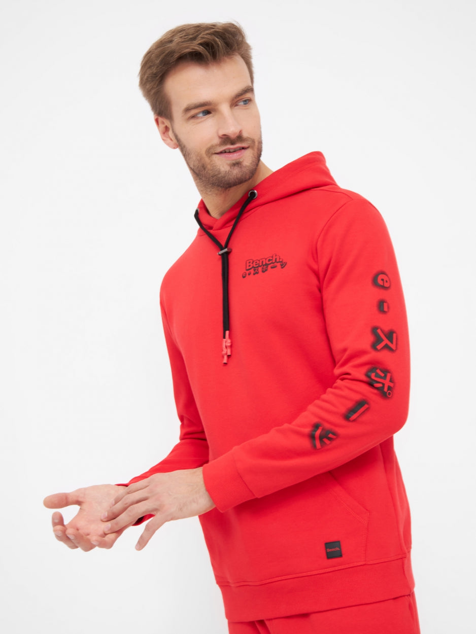 bench-clutch-hoodie-herren-rot-bio-baumwolle-regular-fit image 8