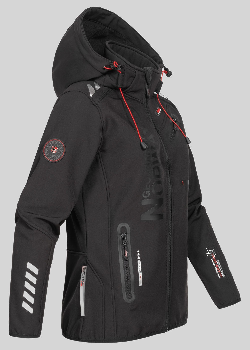 geographical-norway-reine-softshelljacke-damen-schwarz-orange image 5