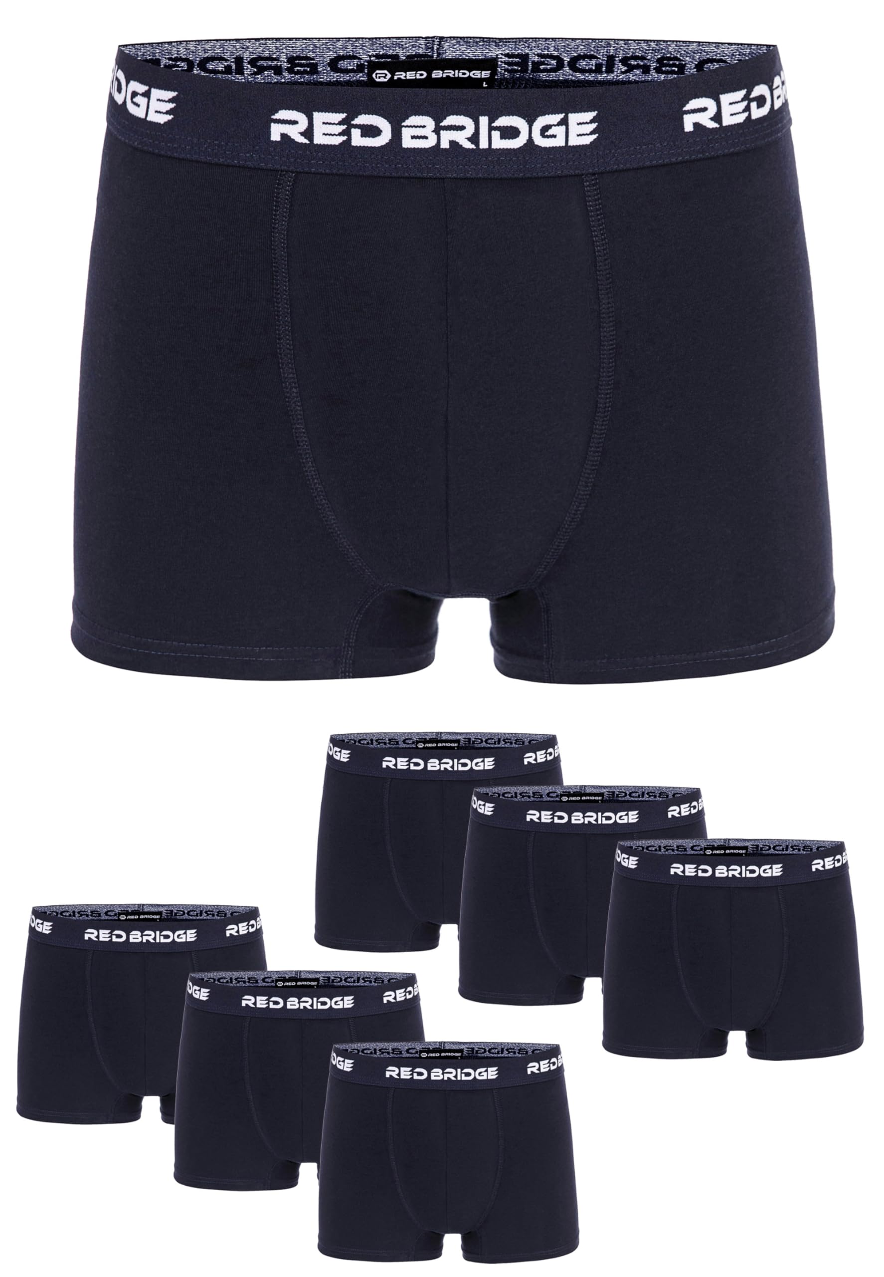 redbridge-m7301-boxershorts-6er-pack-herren-baumwolle-schwarz image 6
