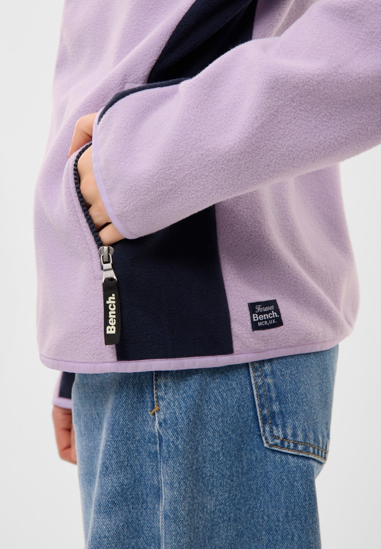 bench-loja-fleecejacke-damen-lilac-breeze-polyester-kapuze image 4