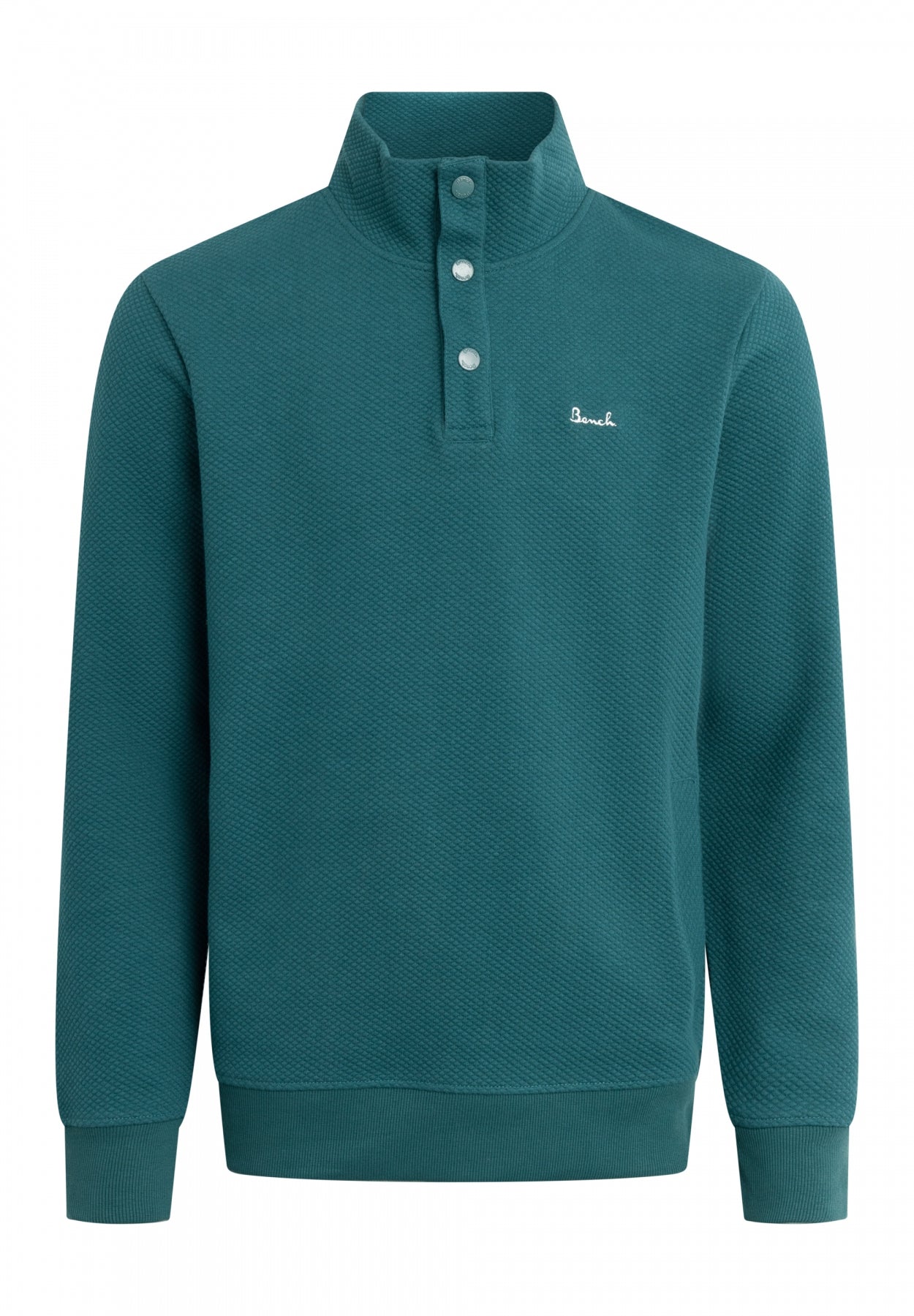 bench-heber-herren-sweatshirt-grau-stepp-knopfleiste image 5
