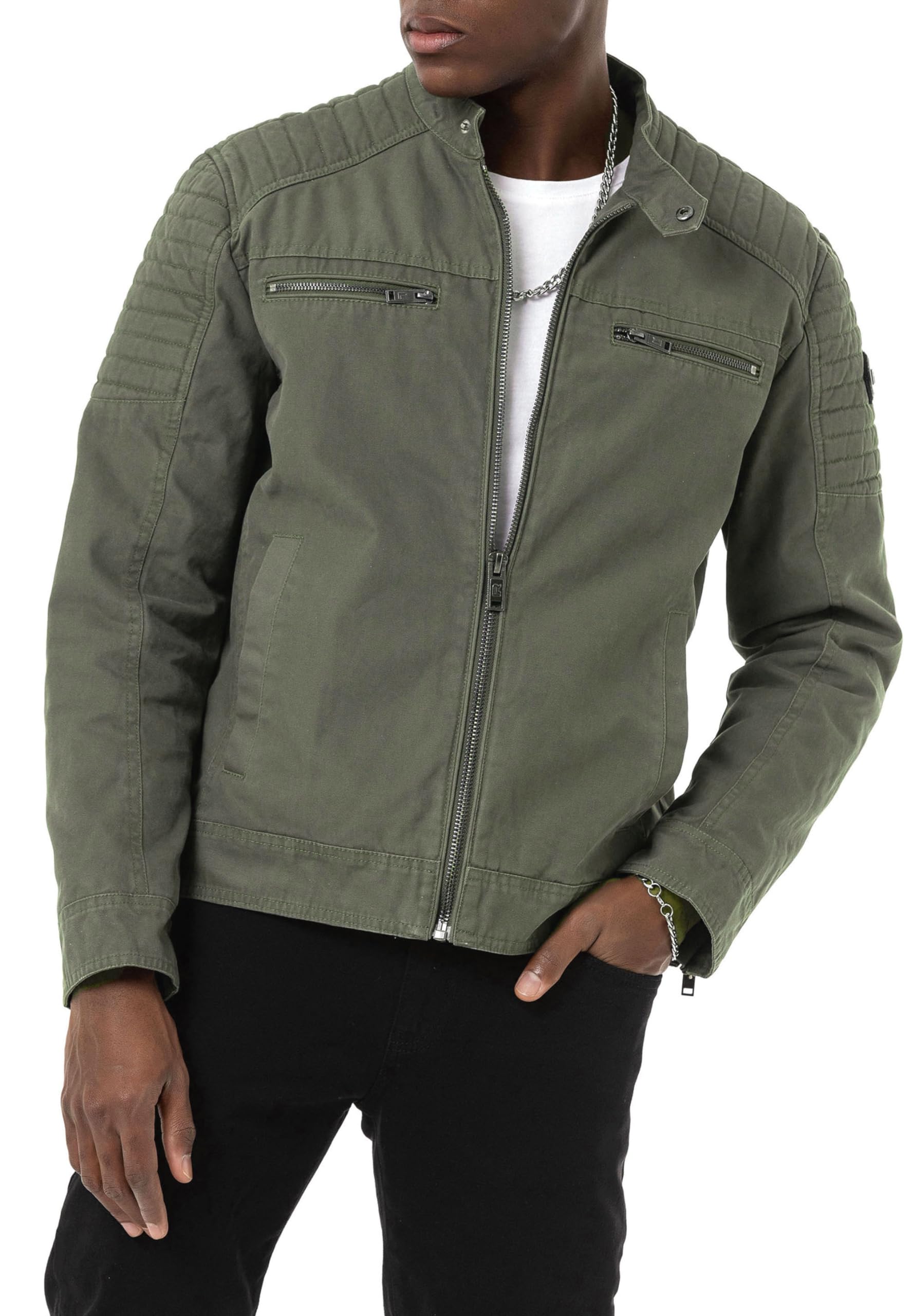 redbridge-jacke-herren-biker-m6138-xxl-schwarz-baumwolle image 1