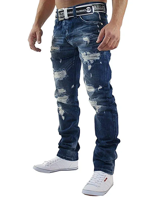 redbridge-rb-157-jeans-herren-regular-fit-used-look-mit-rissen-blau image 1