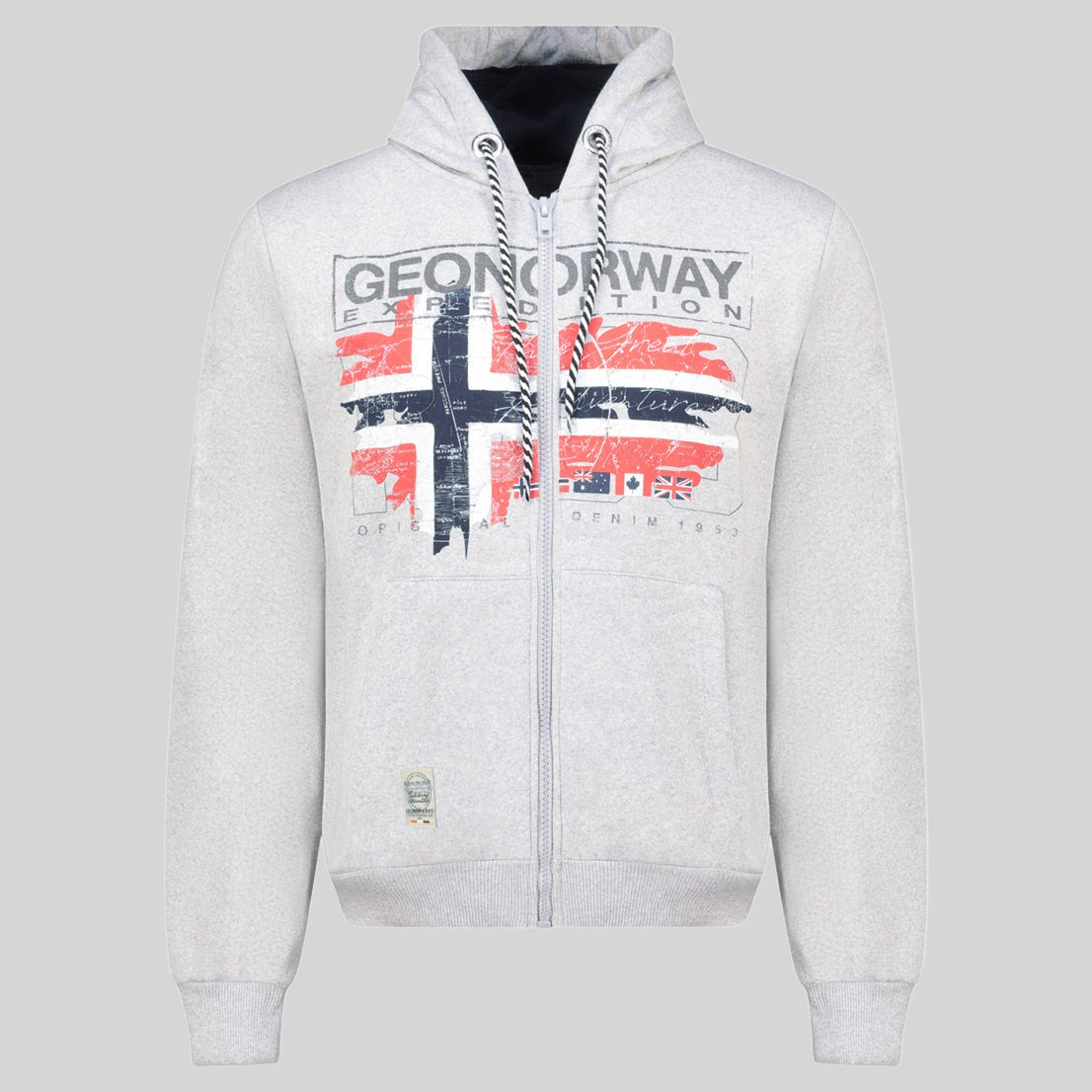geographical-norway-grusty-herren-hoodie-hellgrau-print image 5
