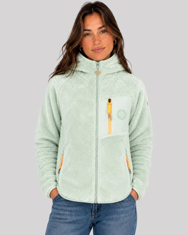 geographical-norway-toscana-fleecejacke-damen-schwarz-kapuze image 1