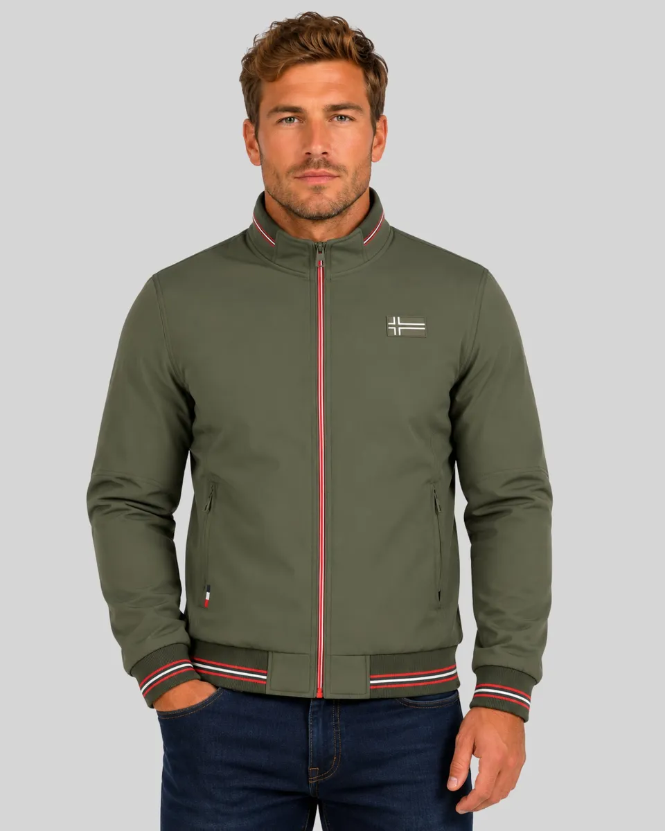 geographical-norway-dalente-herren-bergangsjacke-kaki-leicht-polyester image 1