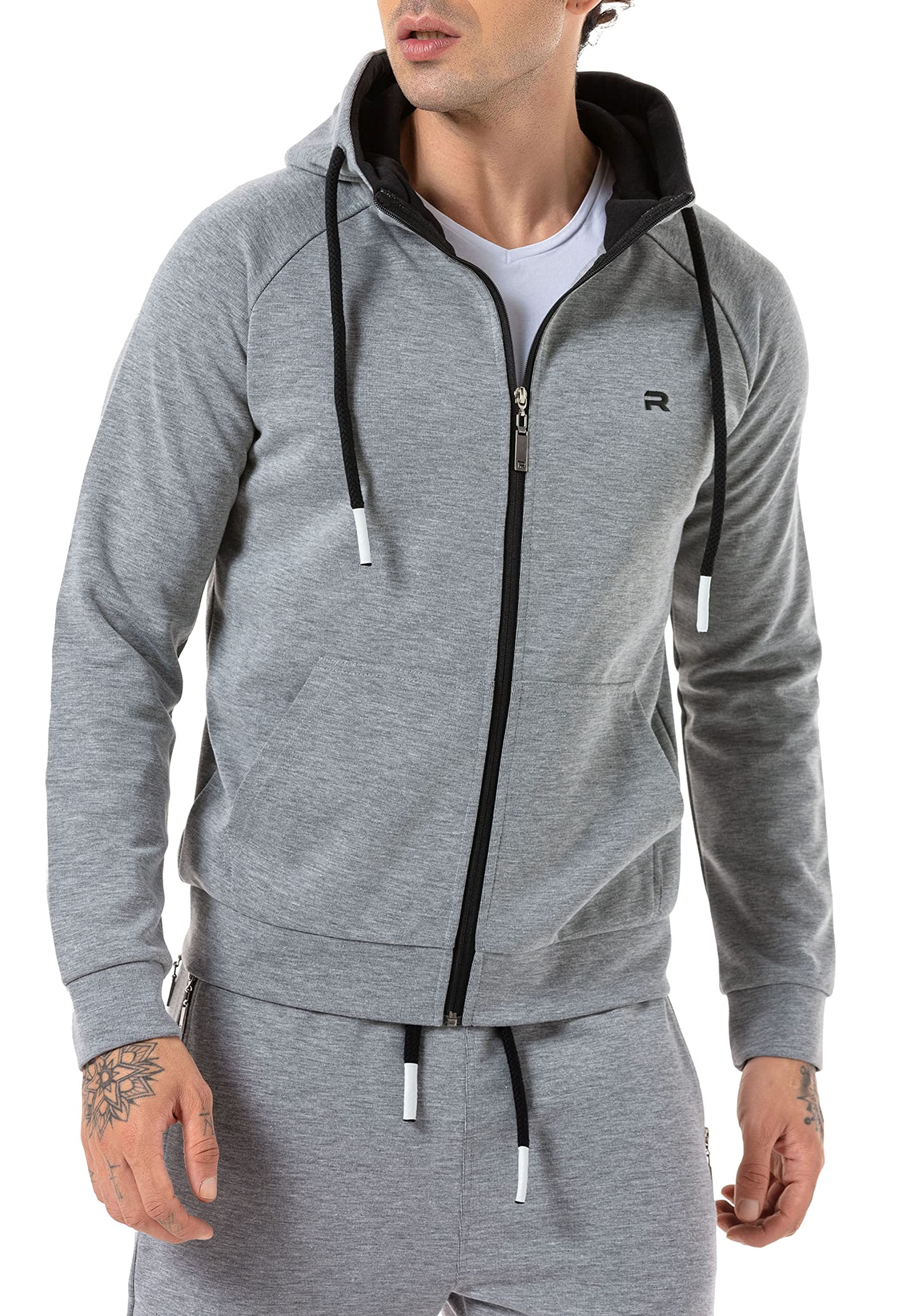 redbridge-jogginganzug-herren-2-teilig-sweatjacke-jogger-grau image 2
