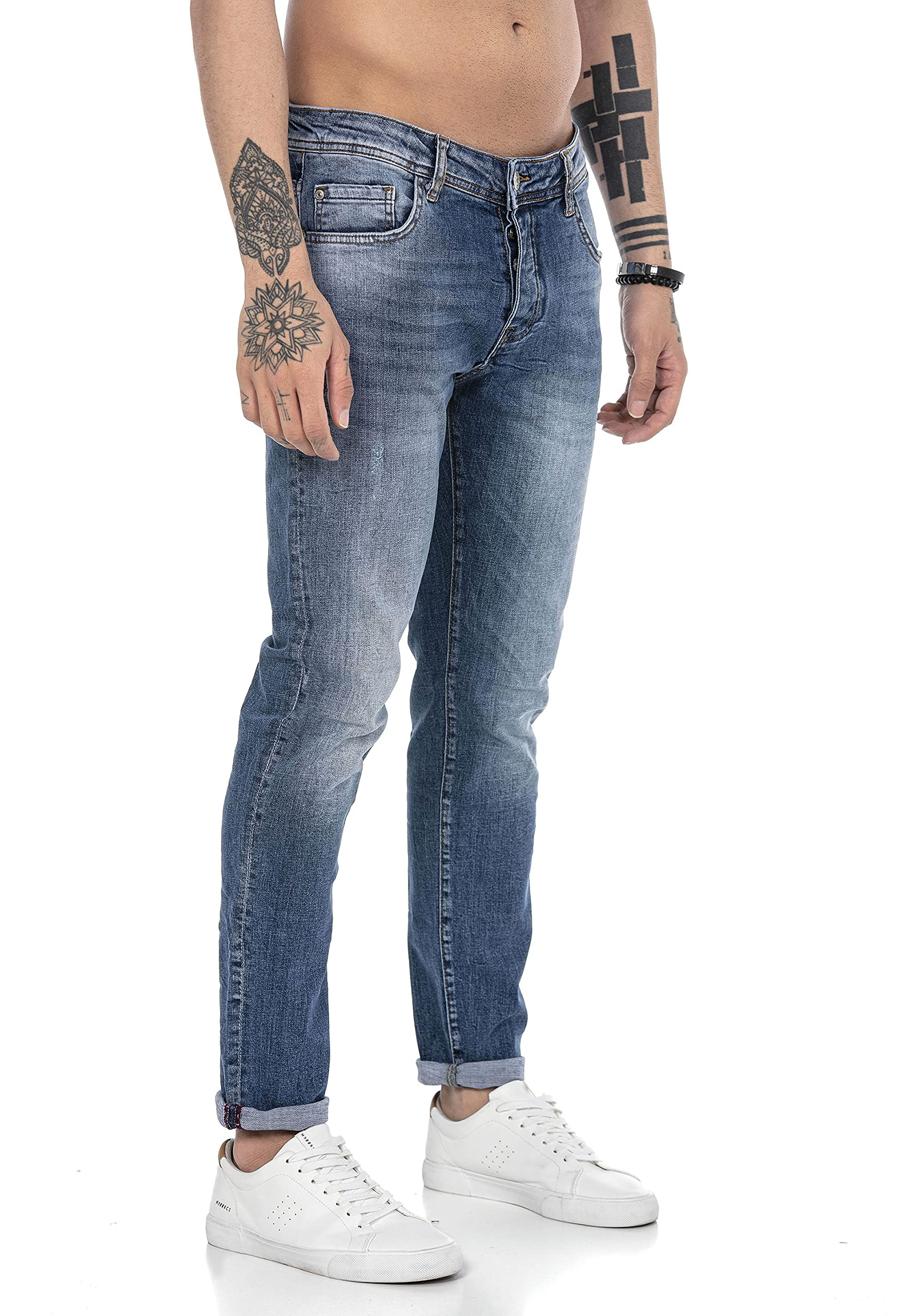 redbridge-used-look-jeans-herren-denim-dunkelblau image 3