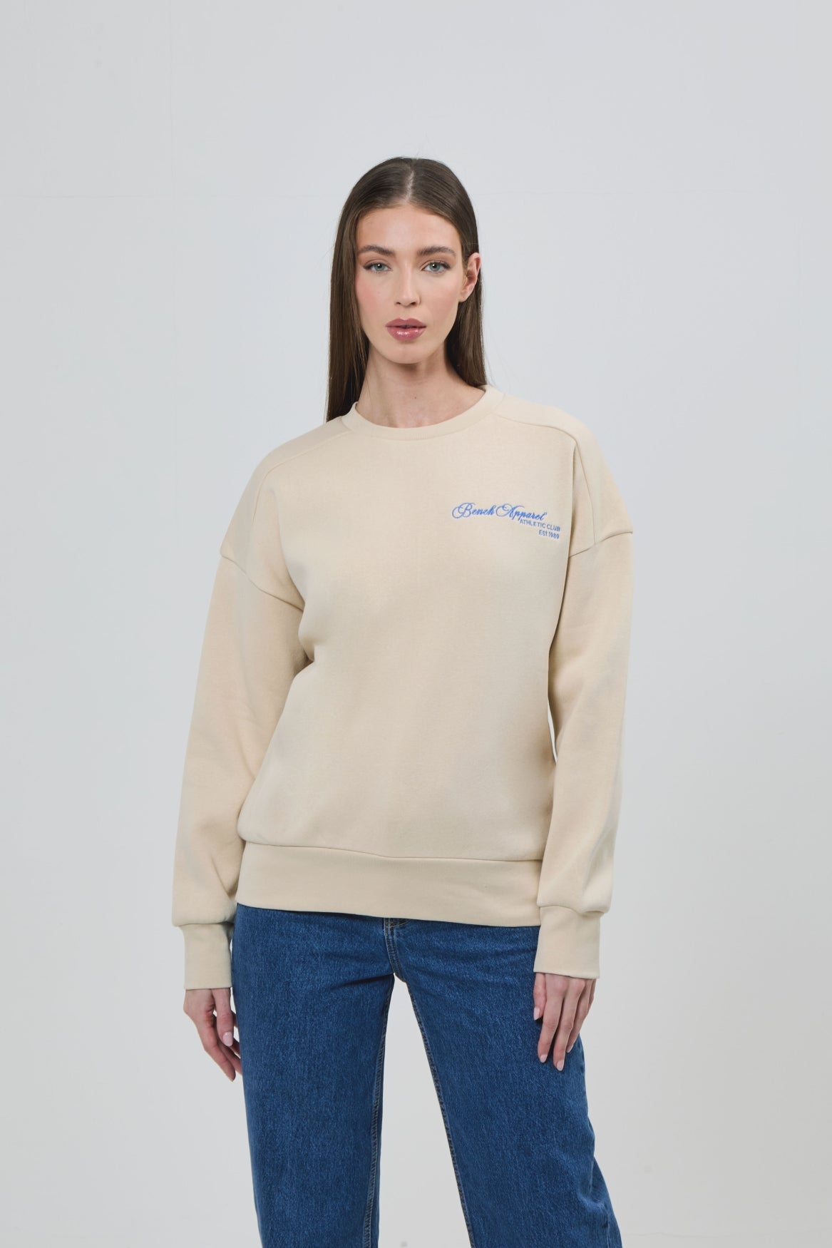bench-desta-sweatshirt-damen-egret-stickerei image 6