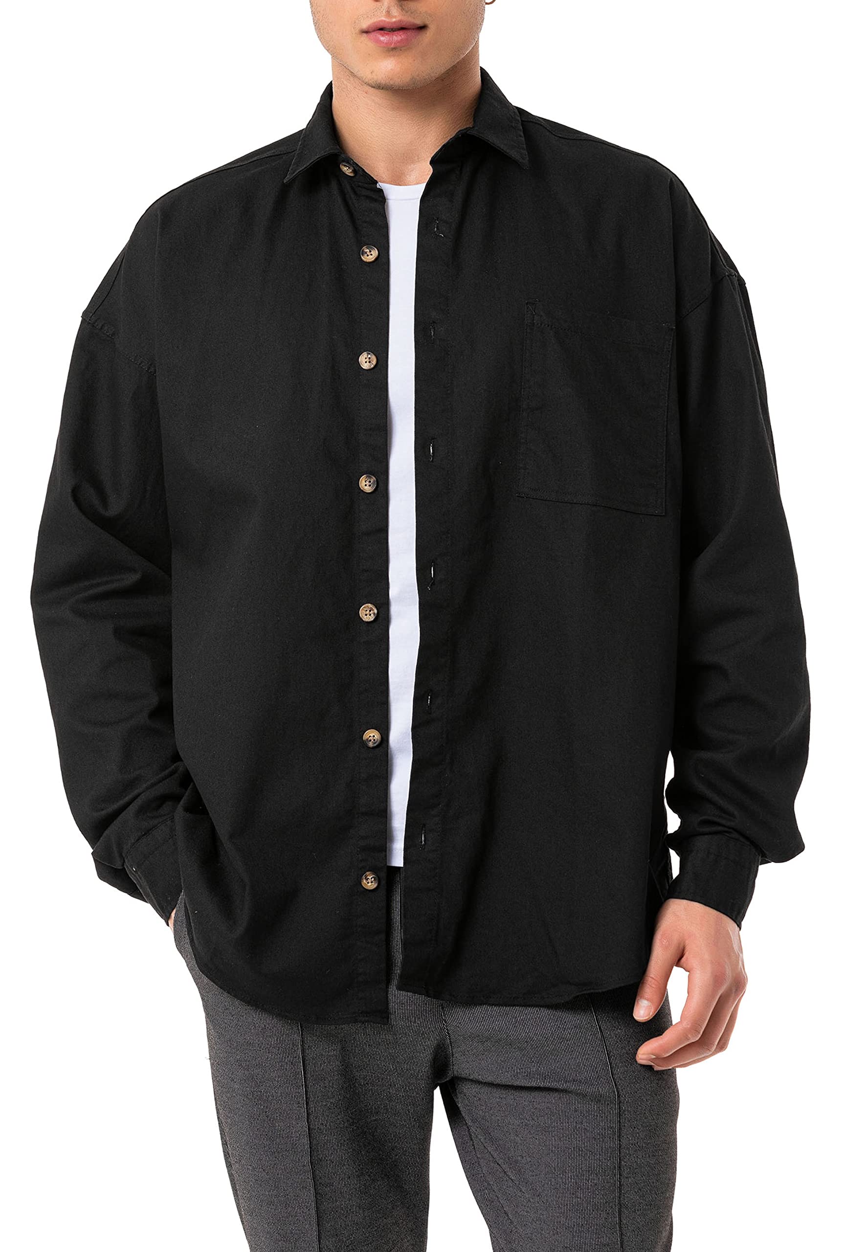 redbridge-jeanshemd-denim-herren-schwarz-baumwolle image 2