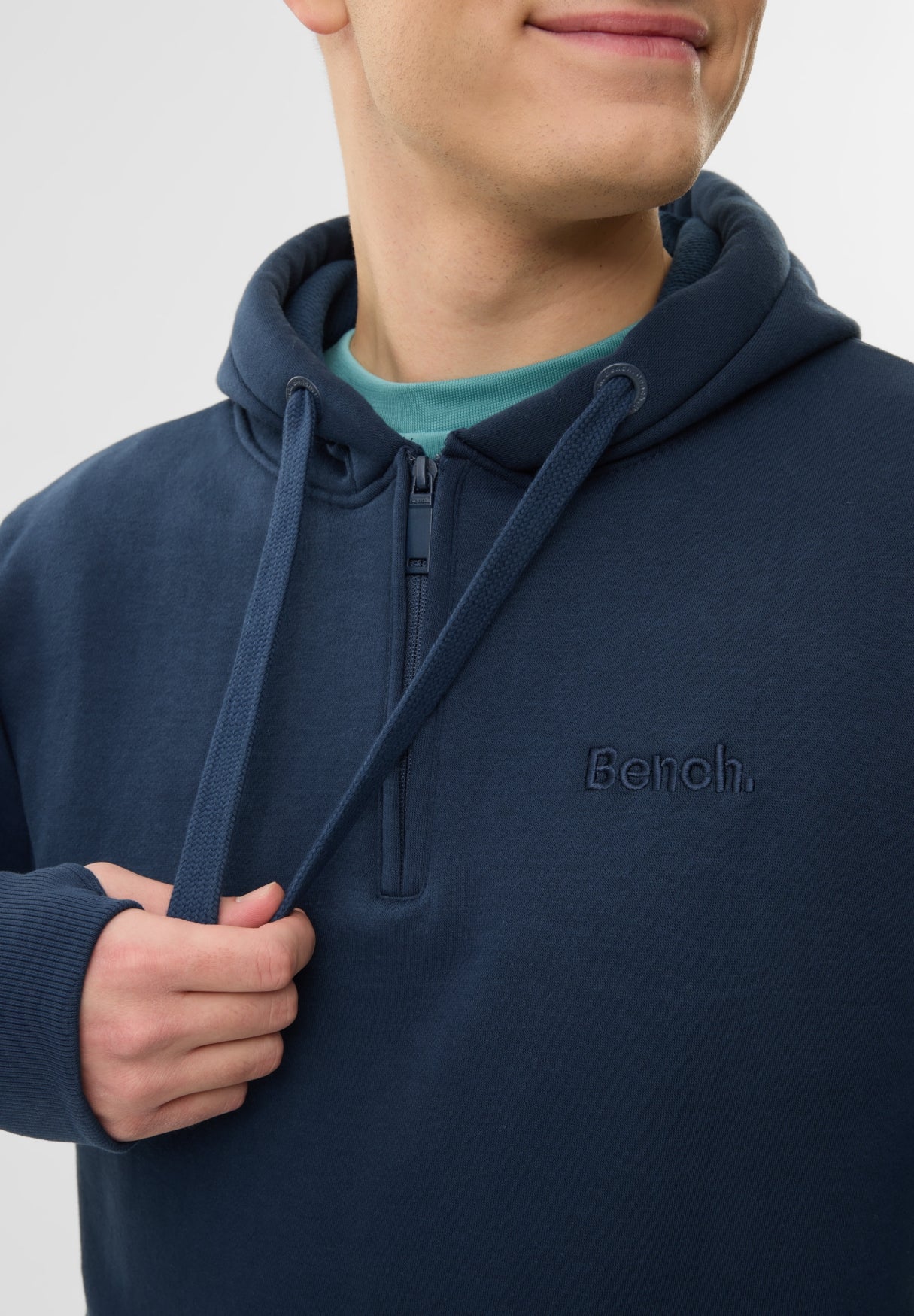 bench-halsnead-hoodie-herren-navy-half-zip image 4