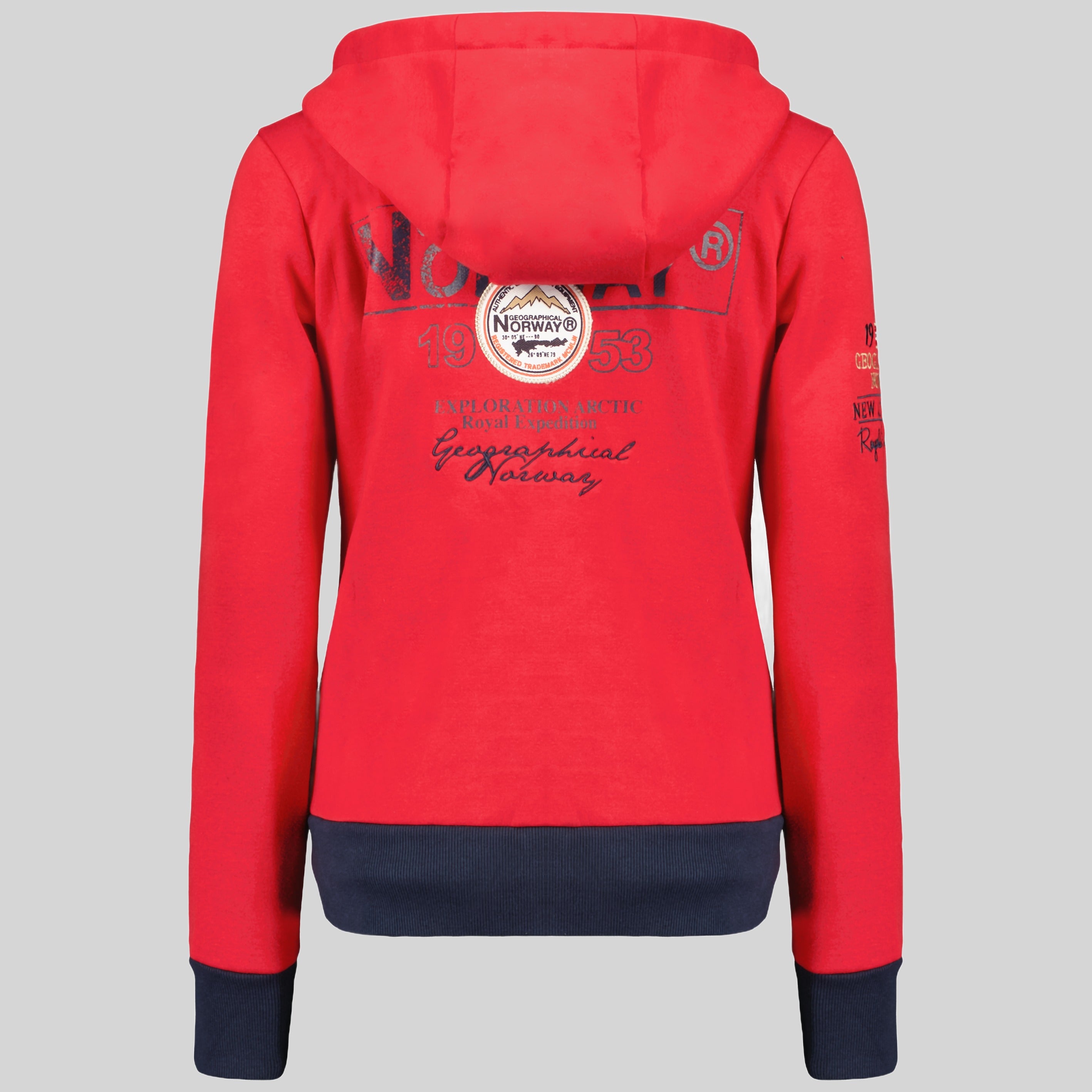 geographical-norway-flyer-damen-sweatshirt-hellgrau-kapuze image 7